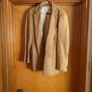 Vintage Suede Leather Jacket Sz 42 Reg